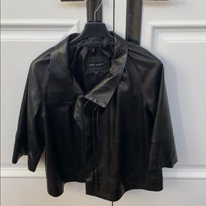 Black Crop Leather Jacket